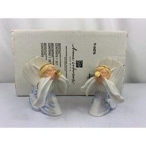 Home Interiors Porcelain Figurine Announcing the Saviors Birth Angel Artist Sign